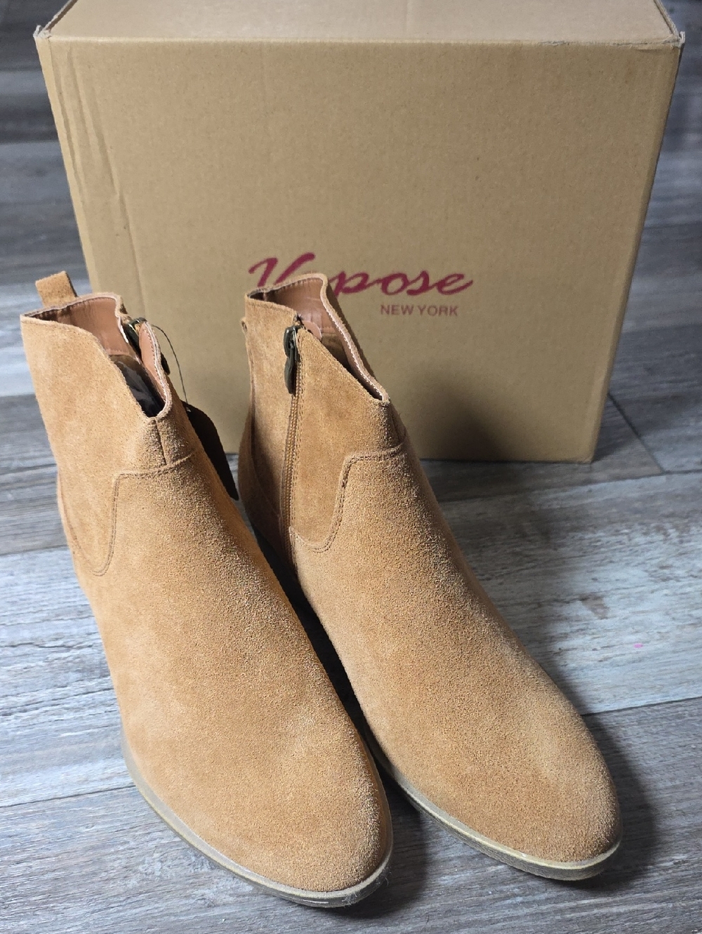 Vepose Camel Suede Women's Ankle Booties Size 10 *NWT
